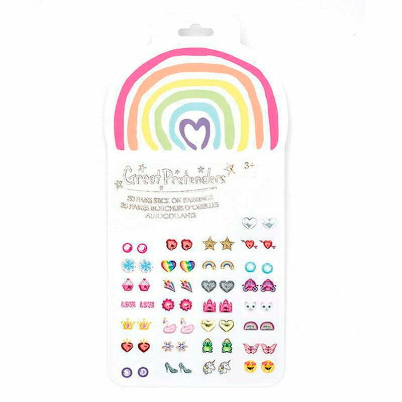 Great Pretenders ørestickers Par Rainbow Love - Øreringe