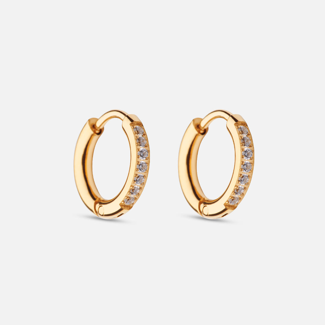 Zircon 18k Guldbelagt 12mm - Josephine Nord Øreringe