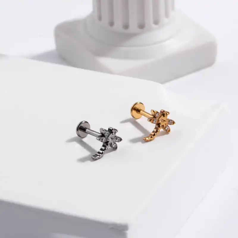 Dragonfly Flatback Piercing Med Zirkon - Lilu Studio Øreringe