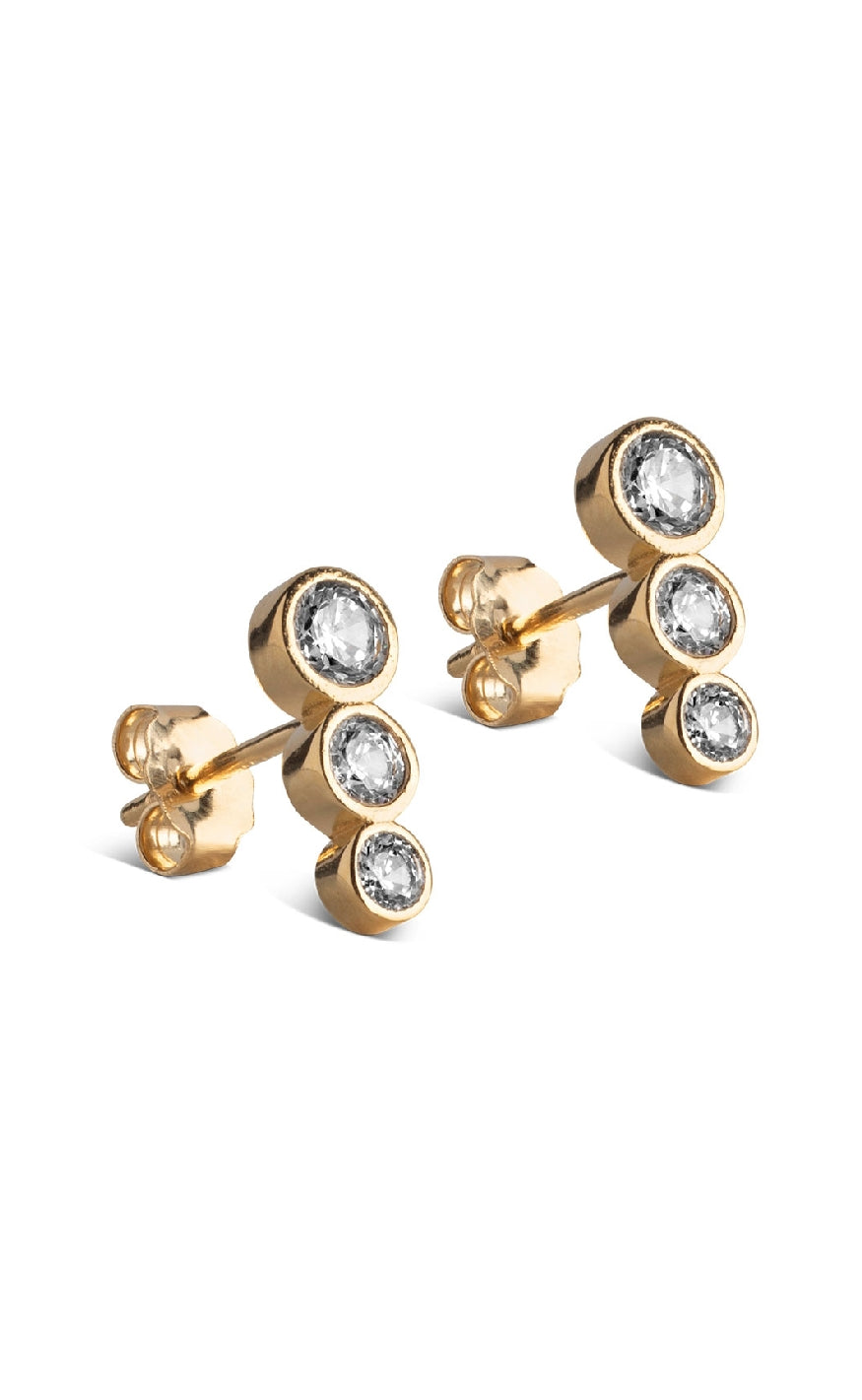 Clear CZ Enamel Copenhagen Ørestikkere Trinity Clear - Øreringe  - 5714274033330
