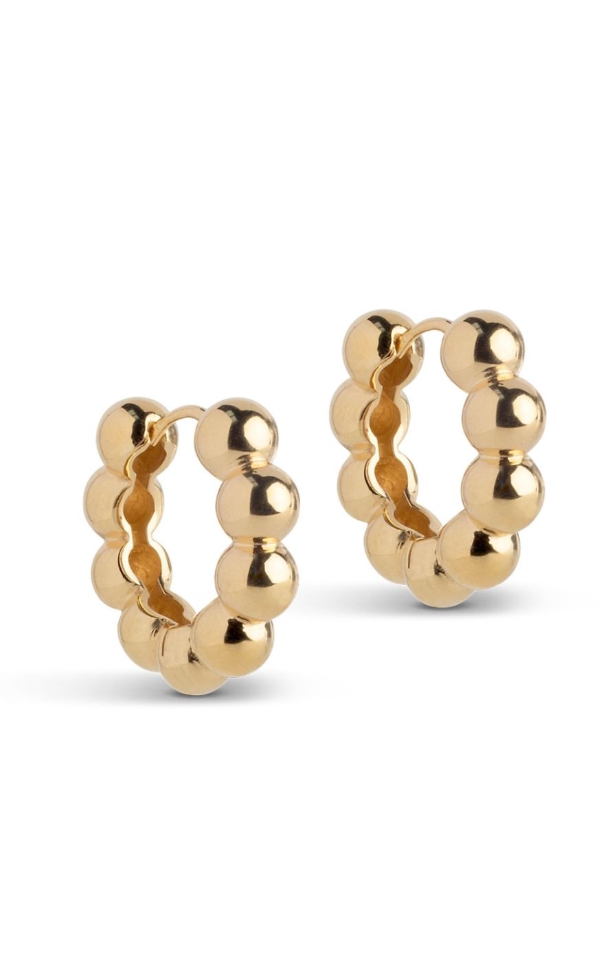 925S/GP Enamel Copenhagen Ball Chunky Guld - Øreringe  - 5714274033644
