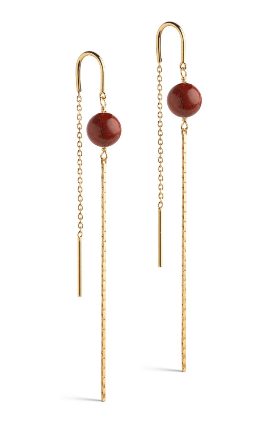Brun Enamel Ørering Aga Brown - Øreringe  - 5714274029562