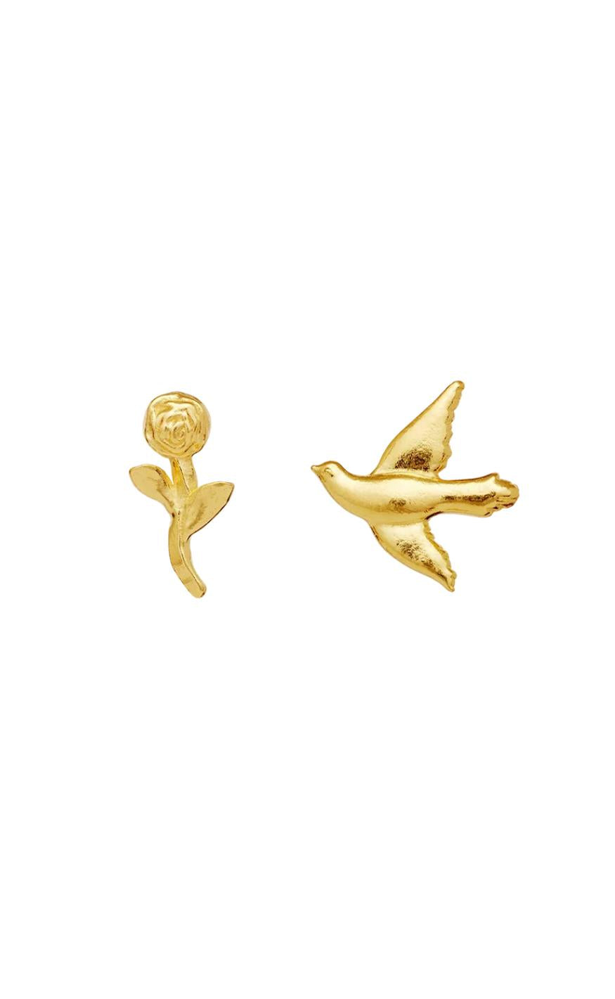 Gold Colour Maanesten Kiti - Maanesten Øreringe  - 5715336013352