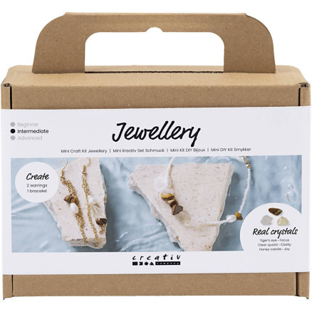 Mini Diy Kit Smykker Krystalhalskæde øreringe - Diverse Øreringe  - 5712854700122