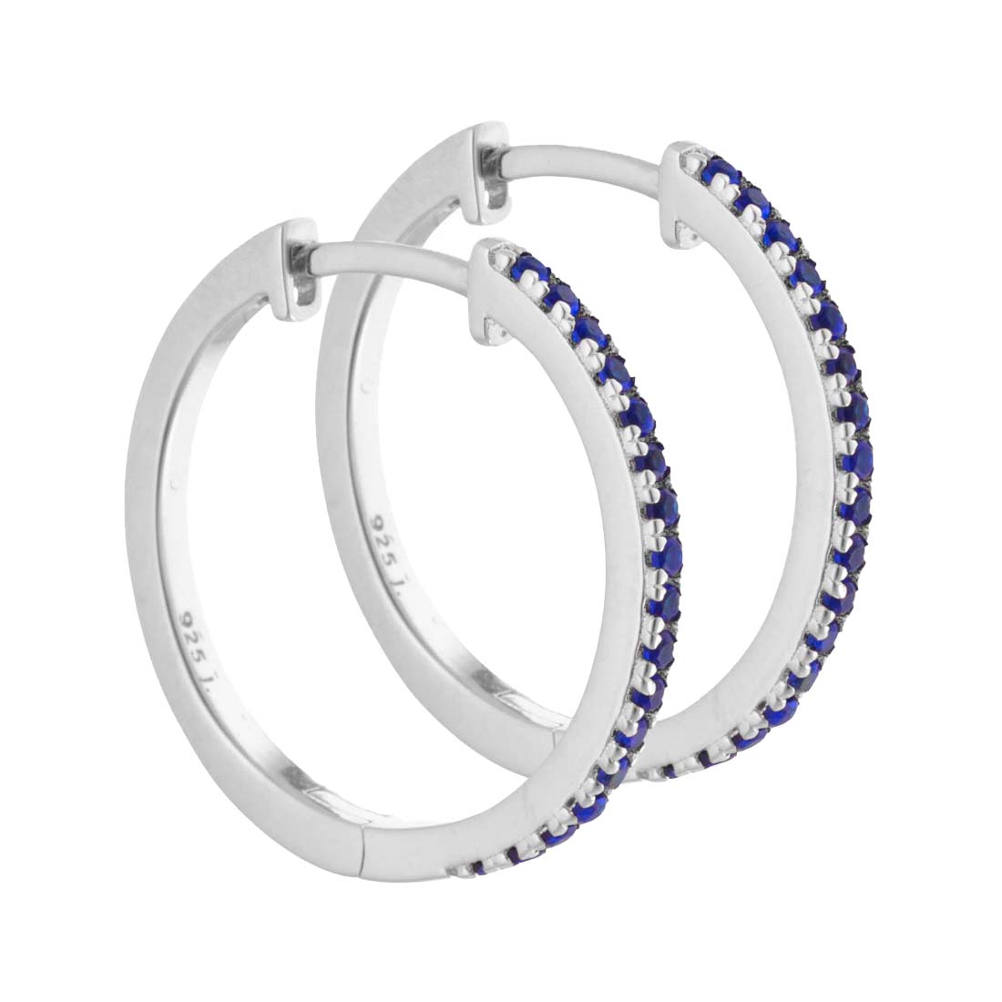 Caitlin Hoops Silver - Aqua Dulce Øreringe  - 5740013843267