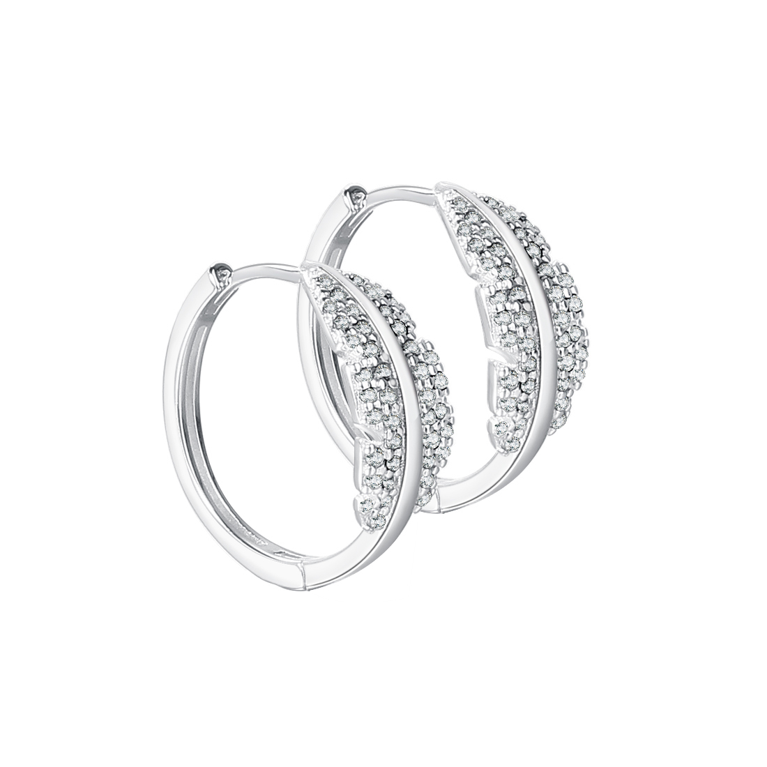 Flora Hoop Silver - Aqua Dulce Øreringe  - 5740013844981