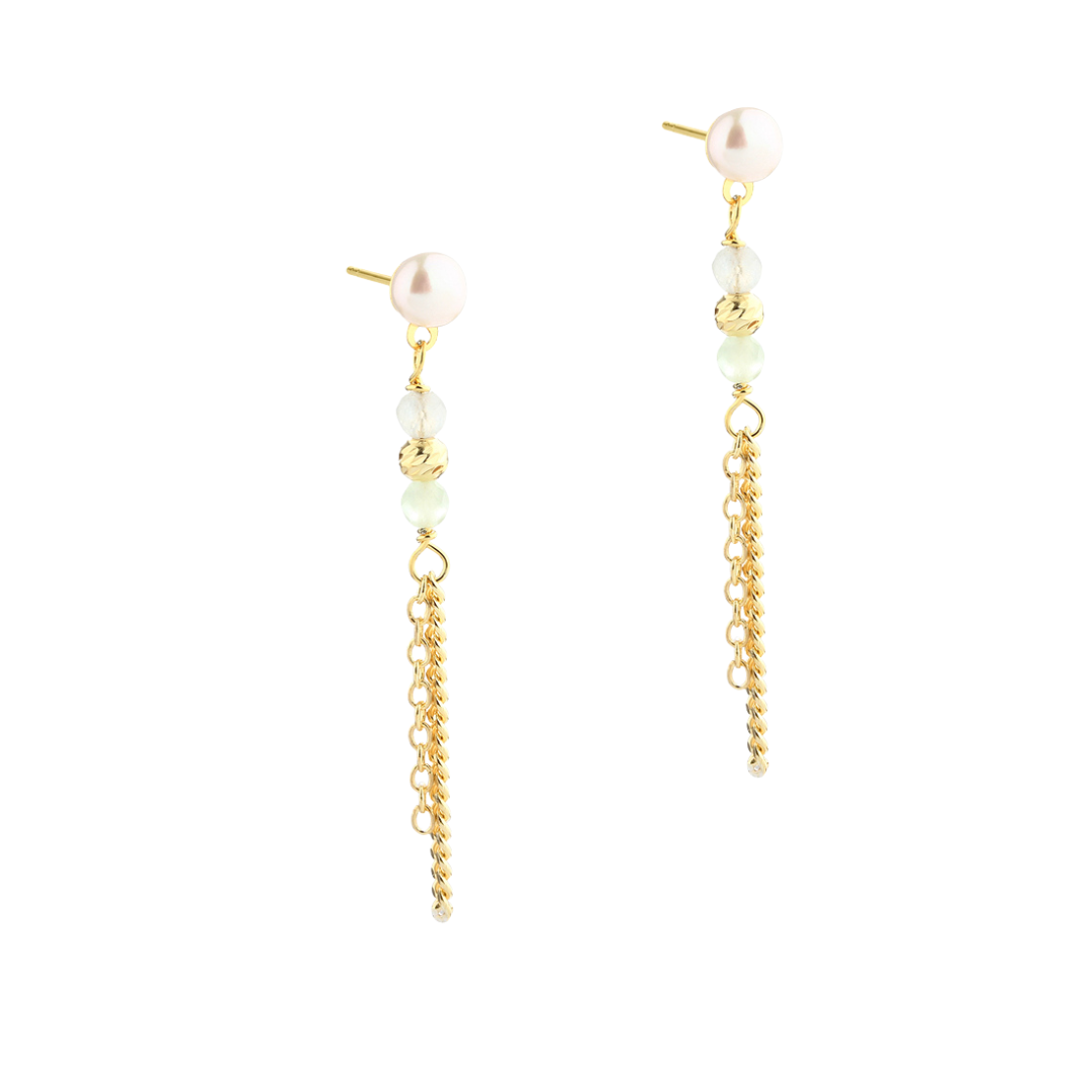 Aqua Breeze Earstud Golden - Aqua Dulce Øreringe  - 5740013858377