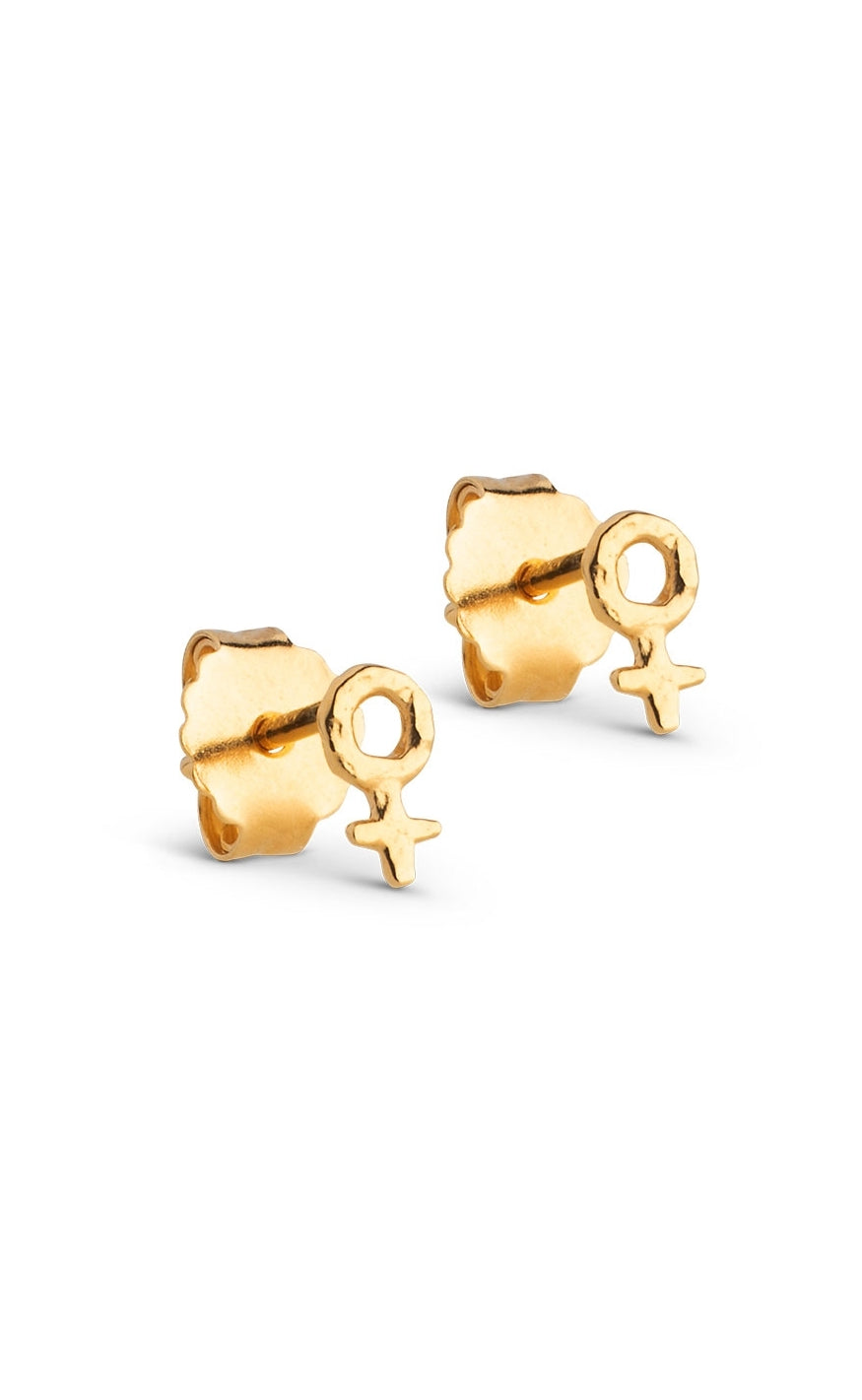 925S/GP Enamel Copenhagen Feminine Power Gold Colour - Øreringe  - 5714274034702