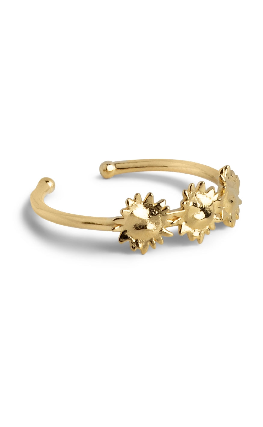 Gold Colour Enamel Copenhagen Ring Sunshine Wreath Gold Golour - Øreringe  - 5714274035075