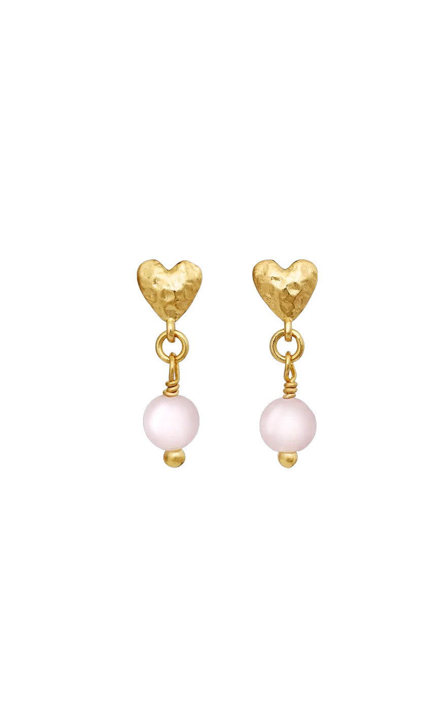 Gold Colour Maanesten Ingrid - Maanesten Øreringe  - 5715336020398