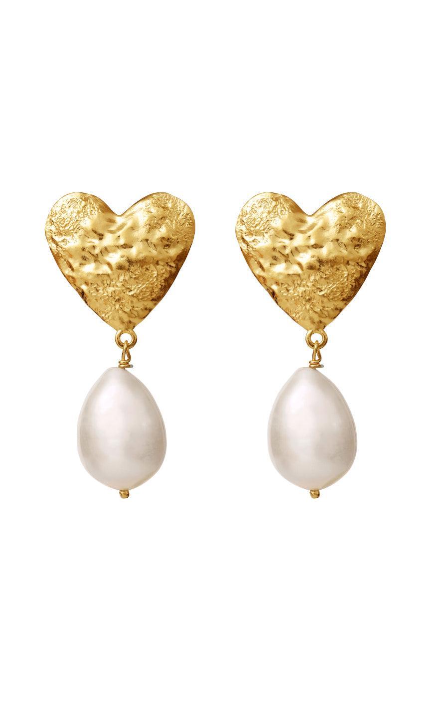 Gold Colour Maanesten Luba - Maanesten Øreringe  - 5715336027571