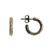 Birdie Roman Creol Pave Ørestikker Sterling Sølv Med Karat Guld Brillanter Carat - By Birdie Ørestikkere  - 1255550326172
