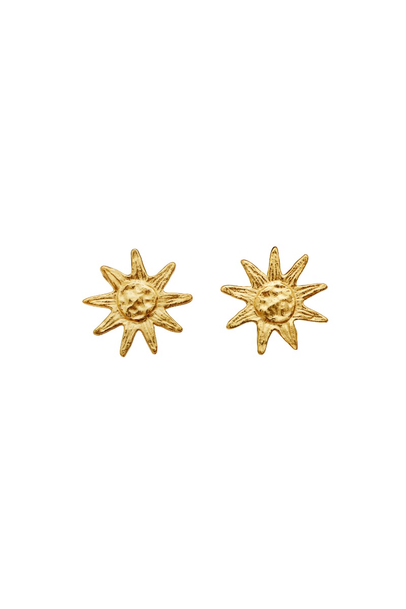 Guld Maanesten Øreringe June Earrings - Maanesten Ørestikkere  - 5715336014076
