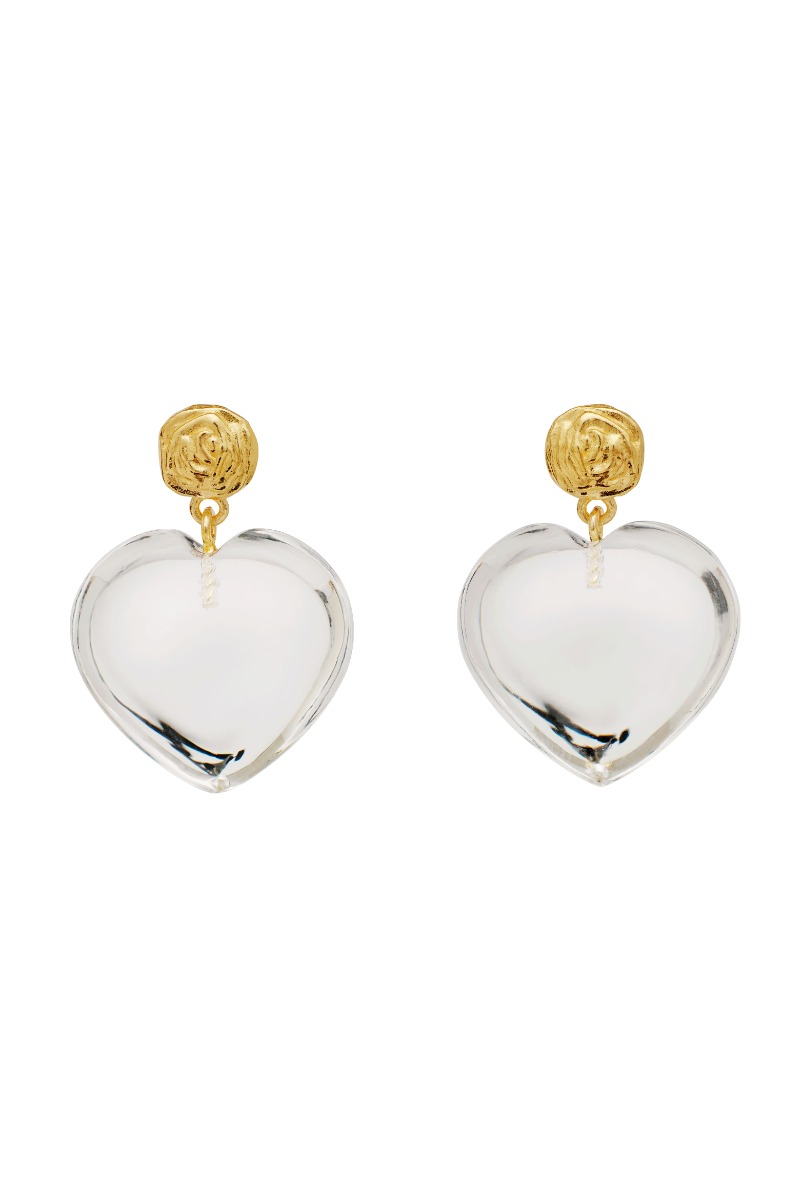 Guld Maanesten Øreringe Lemona Earrings - Maanesten Ørestikkere  - 5715336013192