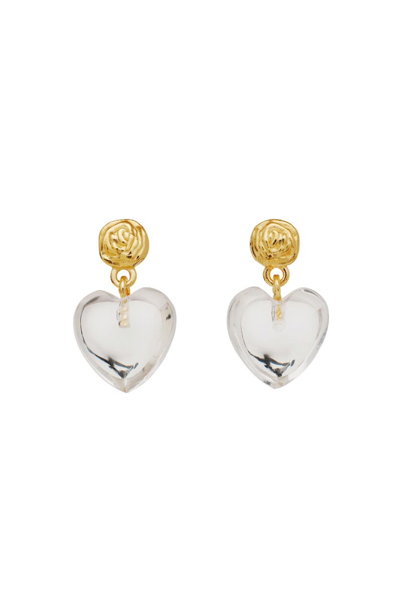 Guld Maanesten Øreringe Lemona Petite Earrings - Maanesten Ørestikkere  - 5715336013185
