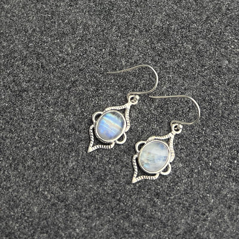 Sølv Moonstone Maroc - Øreringe