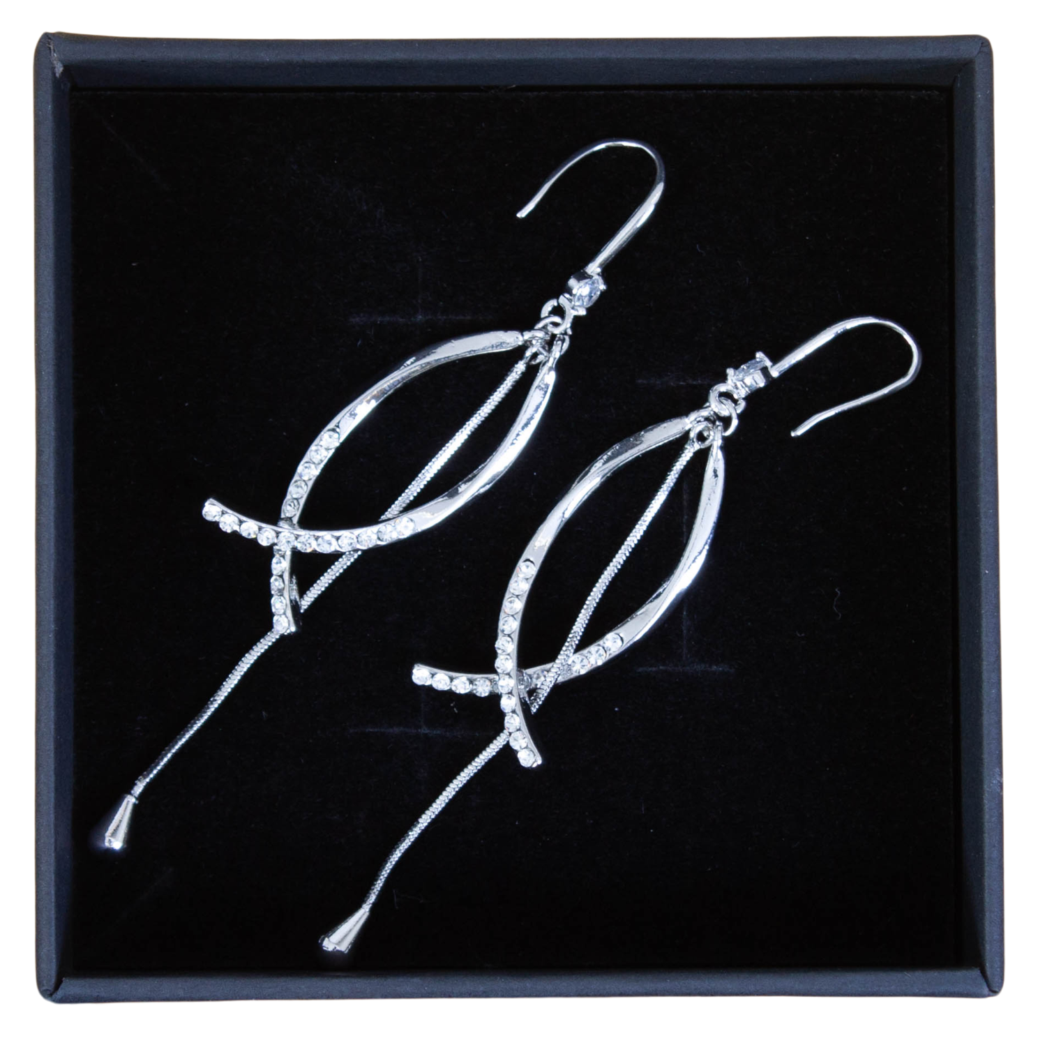 20 - Silver Vanting Dame Silver Onesize - Vanting Øreringe  - 5757151058644