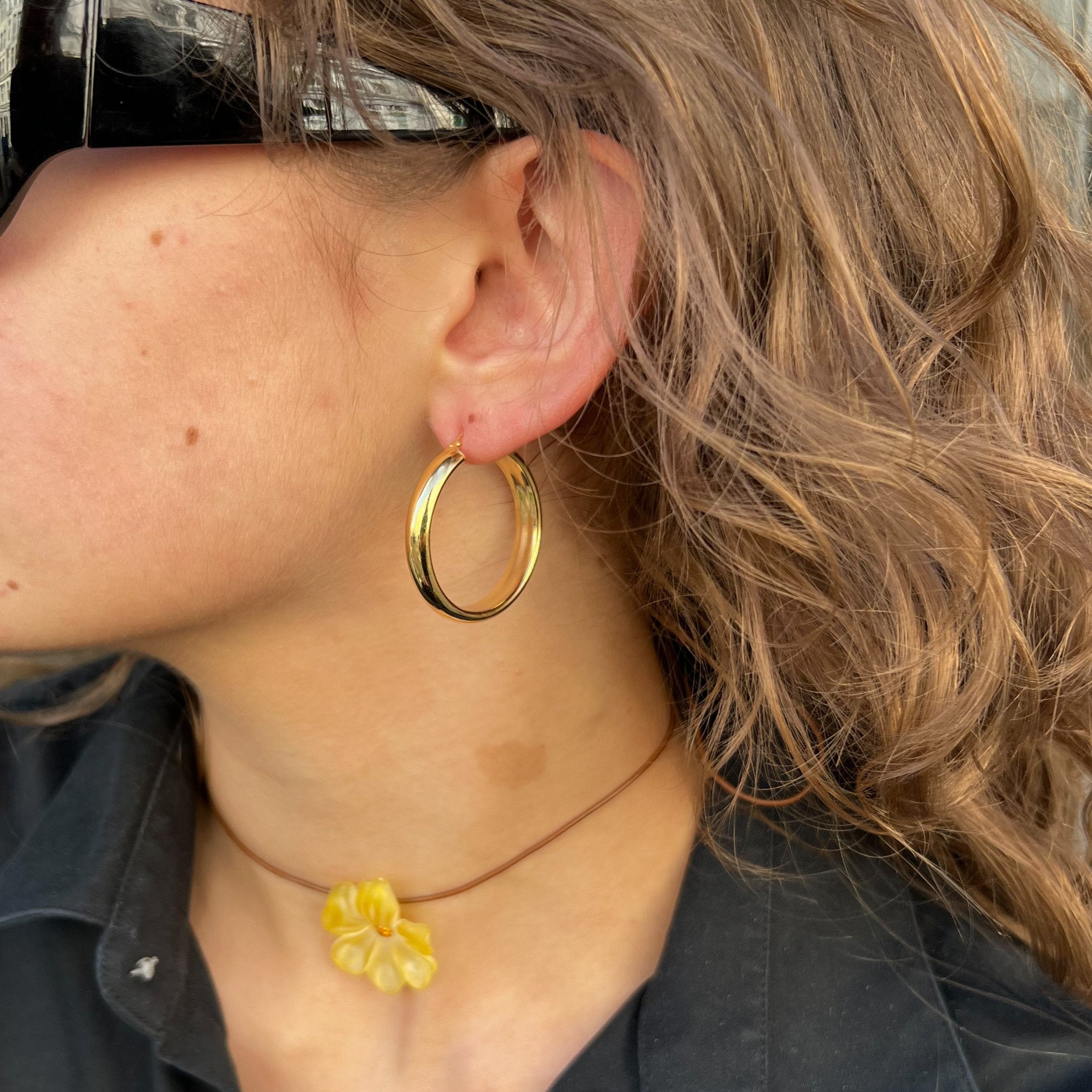 Chunky Hoops Forgyldt Sterlingsølv - Italy Øreringe  - 05740034093764
