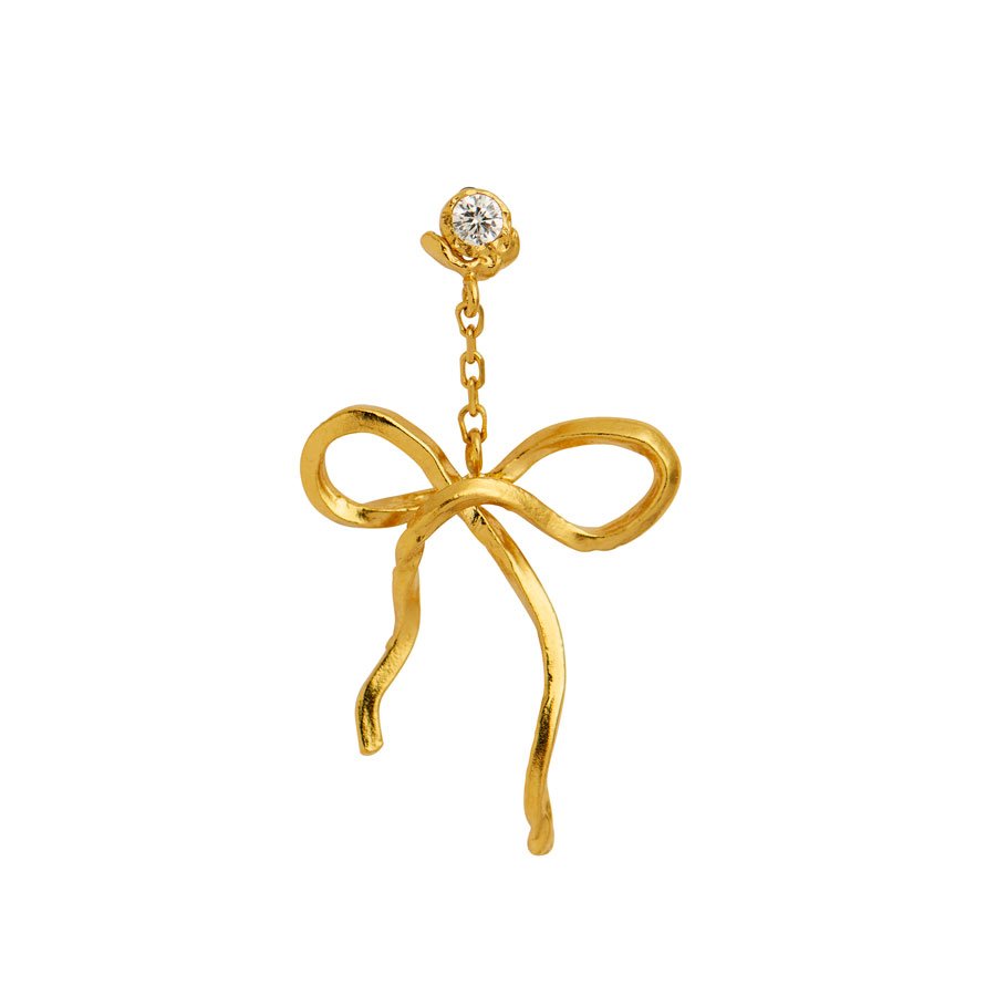 Dangling Flow Bow Earring - Stine A Ørestikkere  - 5712778022980