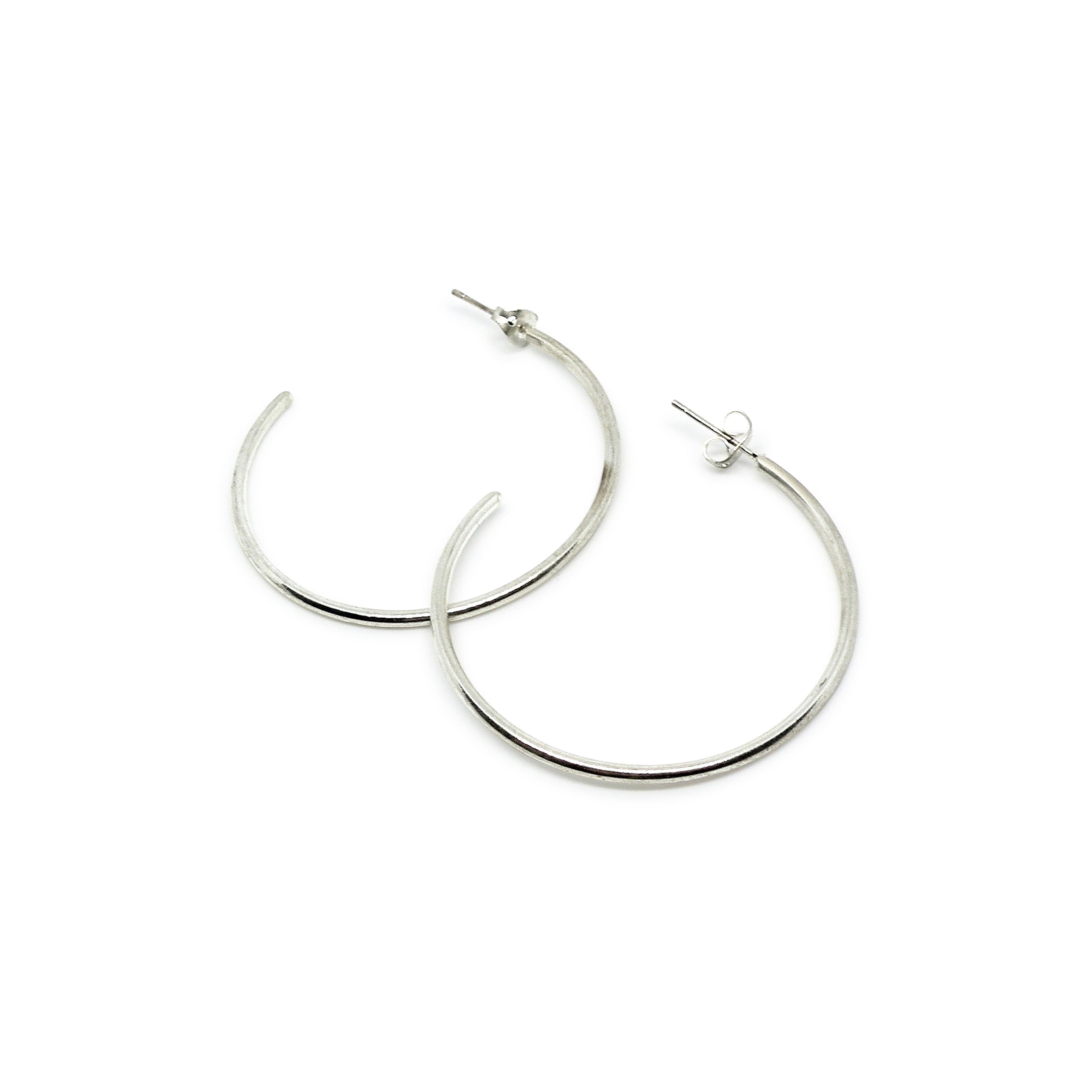 Sølv ørestikkere Hoops For Et Messing - Øreringe  - 05740034050286