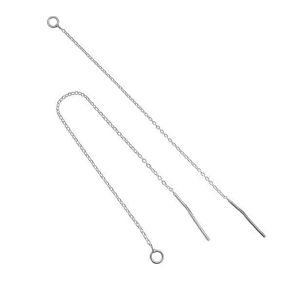 Sølv ørekæder Ankerkæde Sterling 80mm - Silveks Øreringe  - 05740034013588