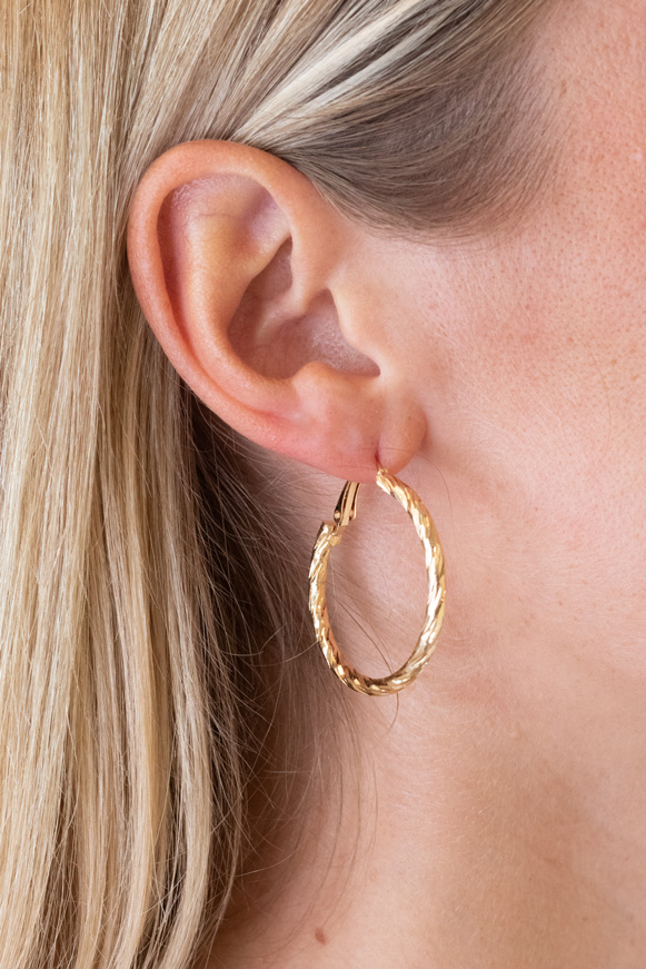 Guld Lucky Lemon Becca Hoops Farve - Lucky Lemon Øreringe  - 5268745125121
