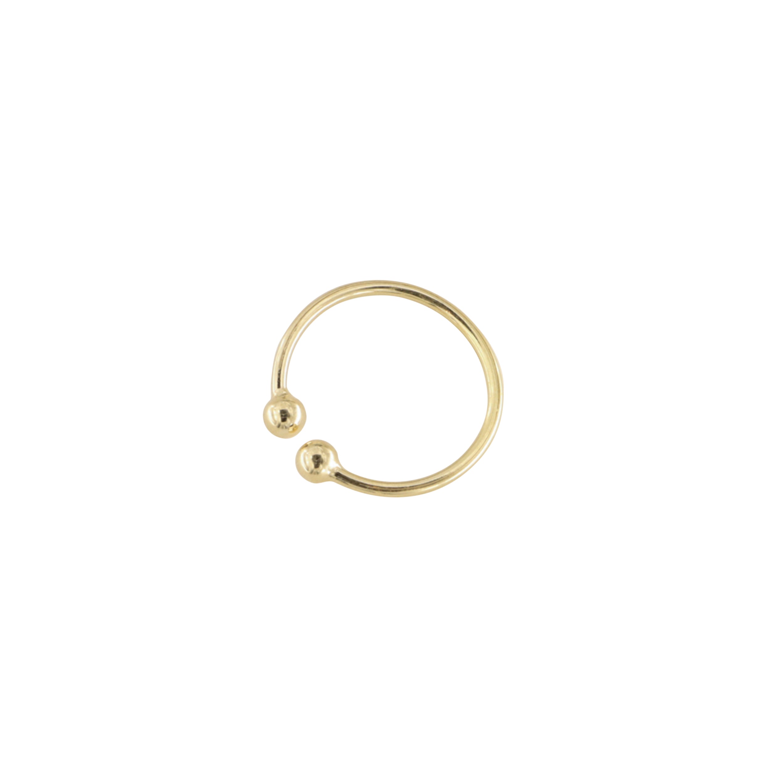 Guld Earcuff Med Kugler Forgyldt Sterlingsølv 16mm - Silveks Øreringe  - 05740034091777