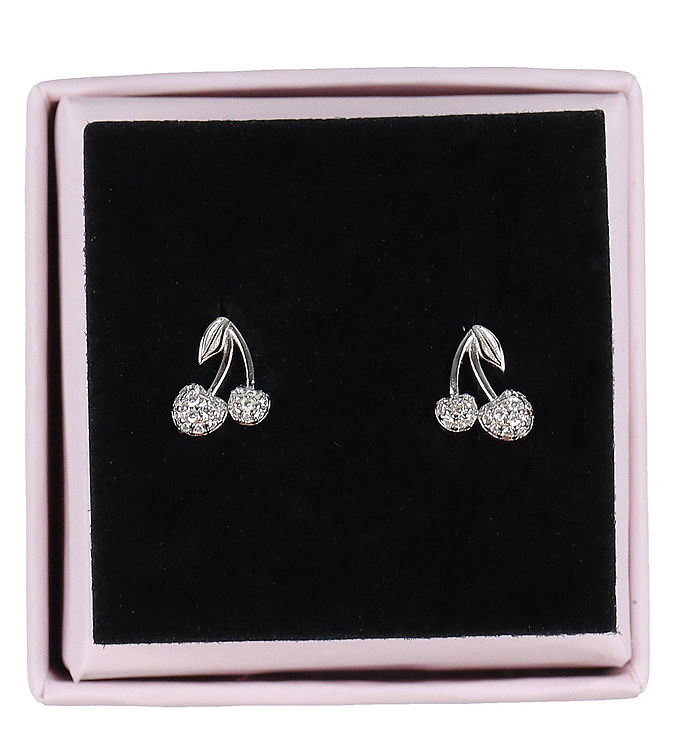 Hvid Millavanilla Cherry Bling Sølv - Millavanilla Øreringe  - 5745000111084