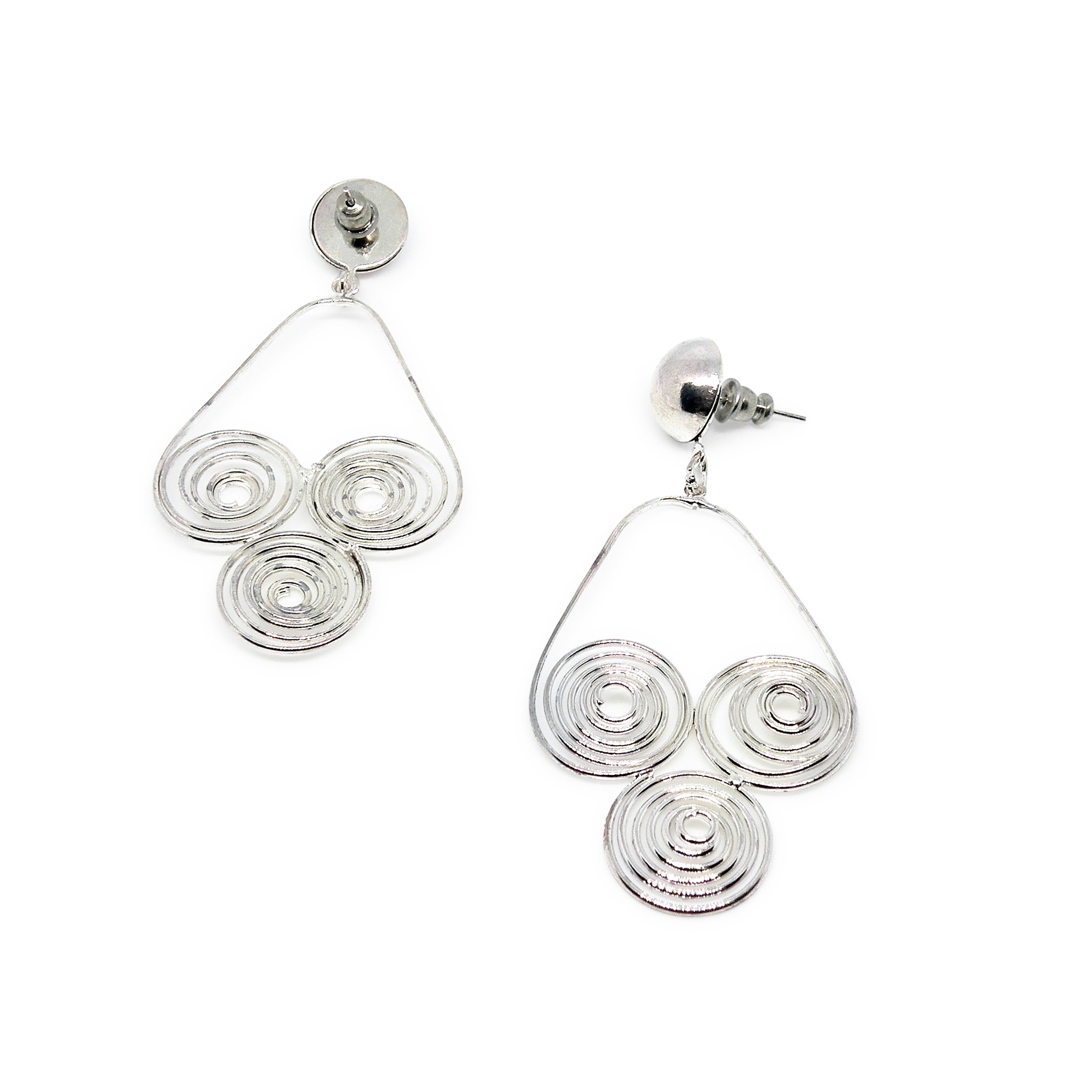 Sølv ørestikkere Spiraler For Et Messing - Øreringe  - 05740034052228