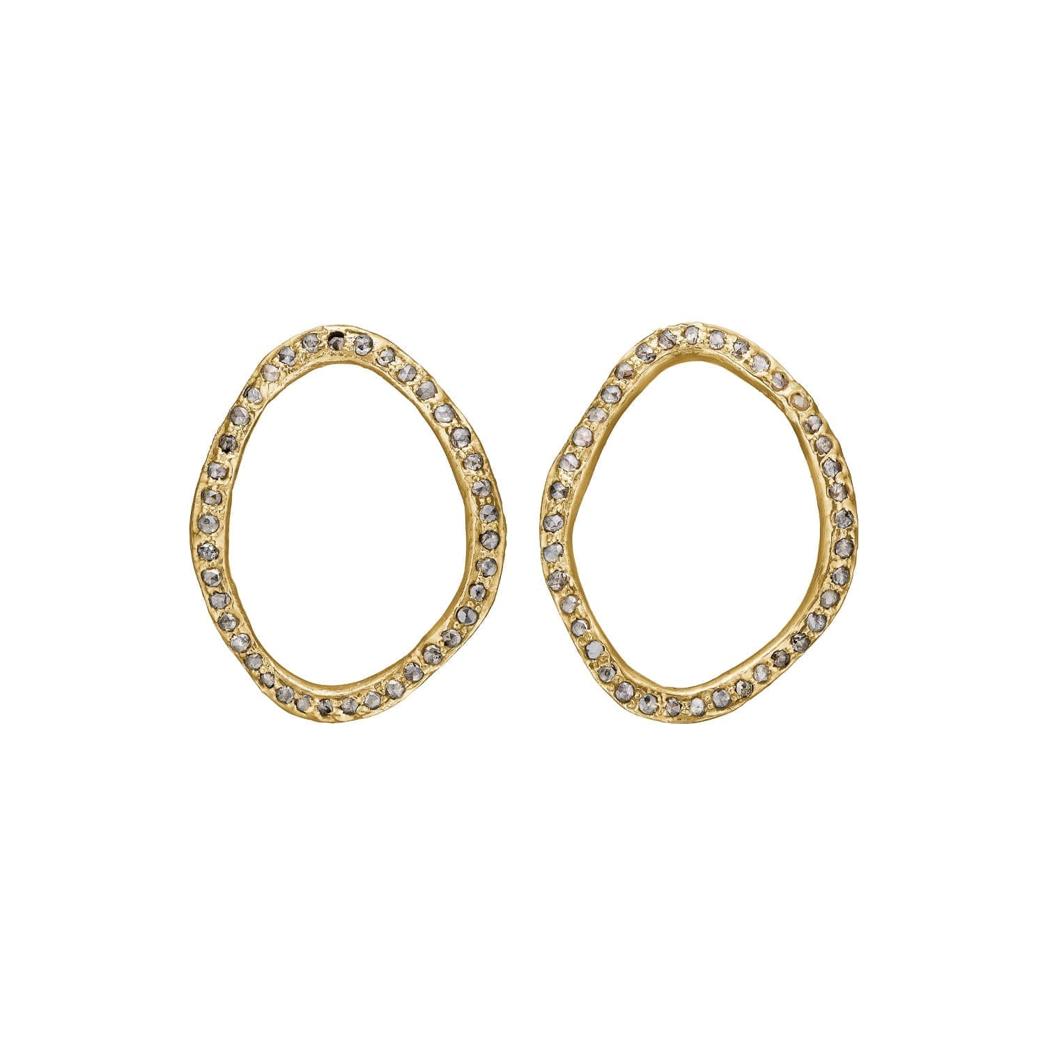 Onassis Oval Golden Pav 29mm - Bybirdie.dk Ørestikkere