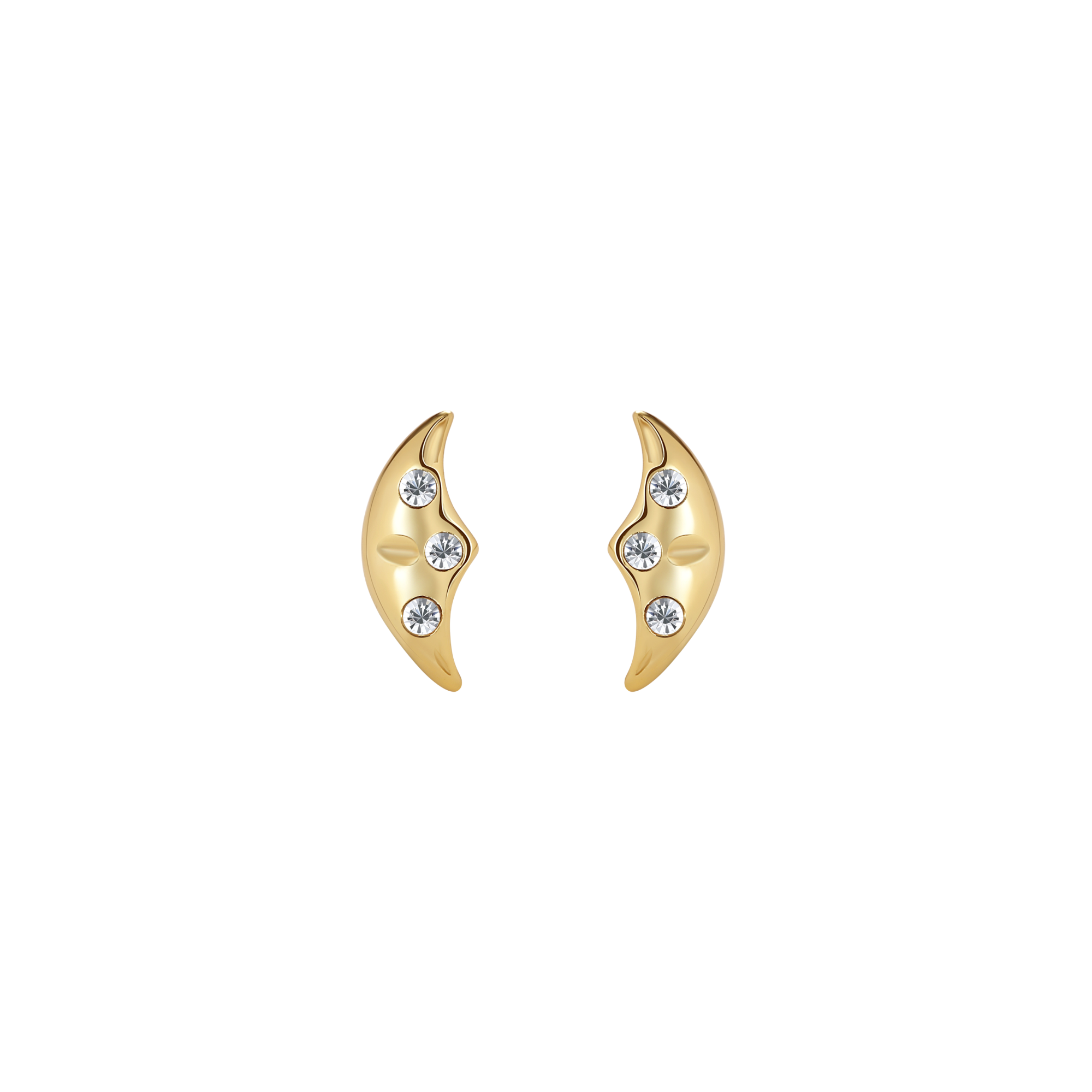Ayla Petite Studs Forgyldt - Nava Copenhagen Øreringe  - 05715461001293