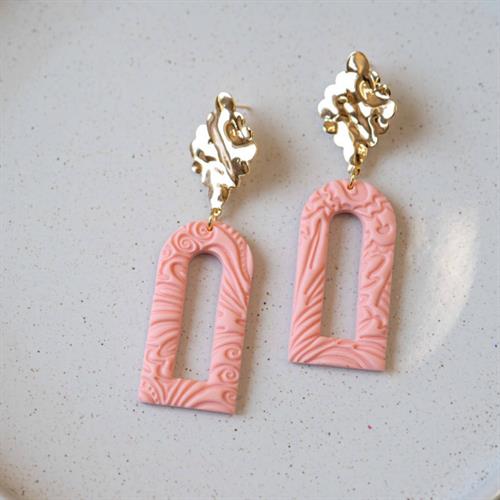 Pink Zoe Earrings Blush - Smikka Øreringe