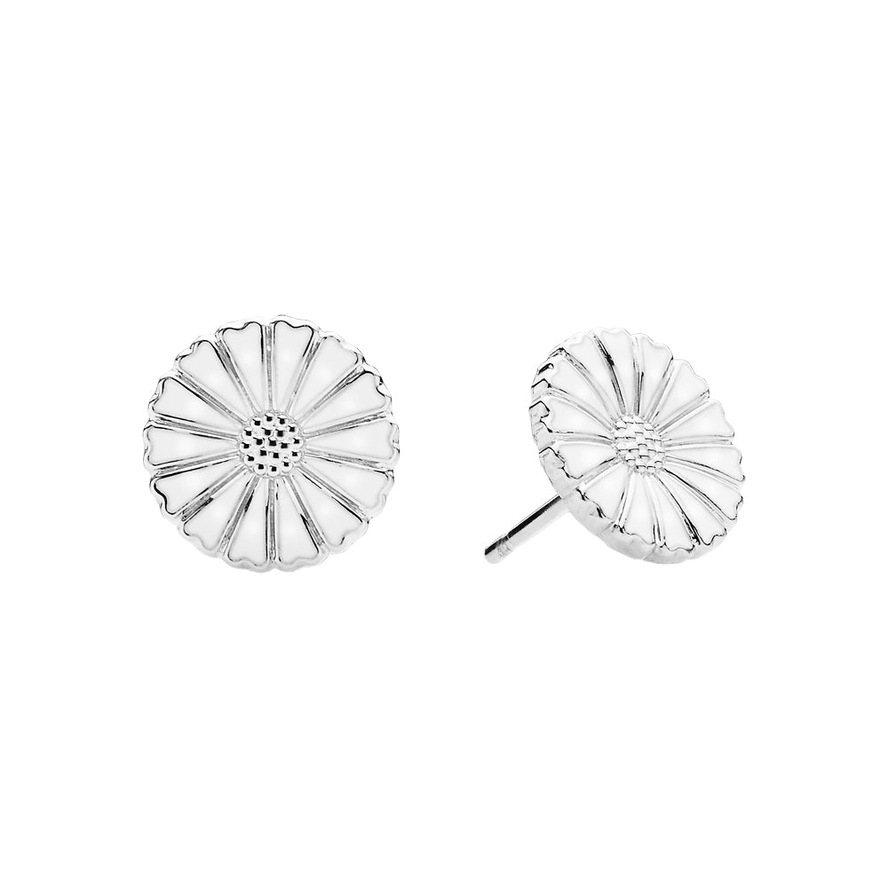 Lund Copenhagen Sølv Marguerit øreringe 11mm 909011 - Lund Øreringe  - 1233690073583