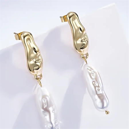 Accessories Hve Eline Atelier Vandfaste Hænge Perle Forgyldt - Eline Latelier Øreringe  - 1653542526991350